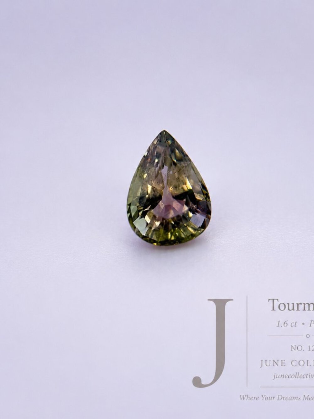 Natural Tourmaline 1.60ct Pear Cut Loose Gemstone Jewelry Making Supply